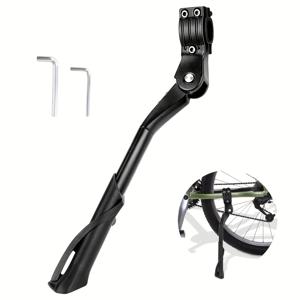 TEMU 조절 가능한 알루미늄 합금 자전거 킥스탠드 - 듀얼 홀, 산악 및 도로 자전거용 바닥 마운트 지원 - 야외 사이클링 액세서리