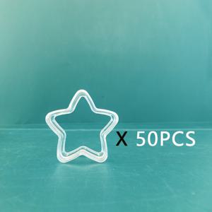 TEMU 12/50개, 5g 다섯개 별 모양의 투명 플라스틱 크림 박스 멋진 창의적인 미니 포장 빈 병, 피그먼트, 립스틱, 립글로스, 아이크림, 아이 섀도우 및 기타 화장품, 네일 폴리쉬 매니큐어 제품, 파우더, 작은 장식 보관용 휴대용 여행 분배 상자와 하늘 커버