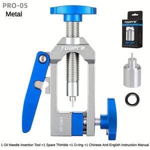 TEMU TOOPRE MTB 로드 바이크 오일 니들 설치 프레스 인 도구 - 헤비 듀티 알루미늄 합금, 인체공학적 핸들 & 조절 가능한 스크류 메커니즘으로 간편한 설치