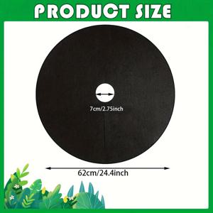 TEMU 16개 SPONDWILD 헤비듀티 부직포 나무 보호링 - 재사용 가능한 잡초 방지 매트, 두꺼운 원형 나무 줄기 보호대, 직물 커버로 잡초 방지 및 뿌리 보호에 적합, 쉬운 설치 (16개)