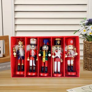 TEMU 크리스마스 트리 장식용 12.5cm 호두까기 인형 5개 세트