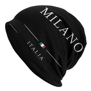 TEMU 1pc Milano Italia 폴리에스터 엘라스테인 비니 - 남녀 공용 부드러운 니트 모자 야외 활동용, 스트레치 부직포 원단, 손세탁 가능 - 선물용 펑키 스컬 모자