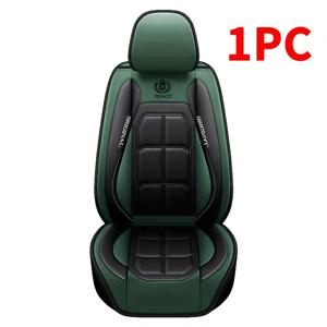 TEMU 1개 프론트 운전석 쿠션, 1개 자동차 액세서리 PU 가죽 시트 커버 - 대부분의 세단, SUV, 픽업트럭에 적합! 사계절용 자동차 내부 액세서리, 쉽게 청소할 수 있는 소재,고품질 장식재,일일 출퇴근자