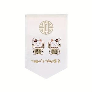 TEMU 전통적인 일본 노렌 린넨 블렌드 출입구 커튼 - 자카드 직조 태피스트리, 풍부한 고양이 후지산 디자인, 쉽게 닦아 낼 수 있음, 다양한 방 유형에 대한 헤딩 테이프 포함 - 도시 스타일 장식