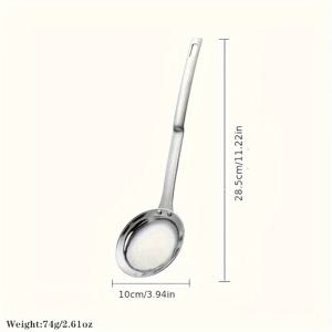 TEMU 1개 스테인리스 스틸 오일 분리 스푼 - 주방 및 레스토랑용 미세 메쉬 스트레이너, 튼튼한 304 등급|유청분리기