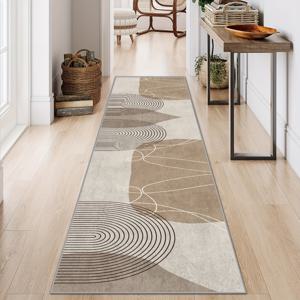 TEMU 1Psc 1150G 모사 카시미어 점 플라스틱 바닥 복도 카펫 기계 세탁 가능한 현대적인 간단한 기하학적 형태, 홀웨이, 거실, 침실, 공부실, 침대 옆 담요, 직사각형 긴 스트립 바닥 매트