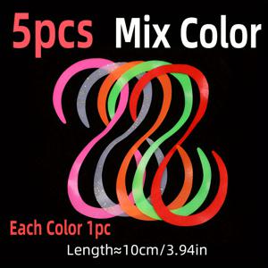 TEMU 엘리브 실리콘 지그 스커트, 5개 혼합 색상 플라이 타잉 재료 스트리머, 스피너베이트, 버즈베이트 - 솔트워터 및 프레시워터용 낚시 루어 액세서리