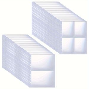 TEMU 40장 A4 사이즈 투명 플라스틱 포토 슬리브, 2/3/4 링 바인더용 펀칭, 투명 상단 로딩 엽서 앨범 리필 페이지