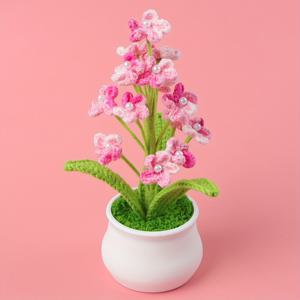 TEMU 인공 폴리에스터 꽃으로 만든 수제 크로셰 별빛 하늘 식물, 집 장식에 적합하고 부활절, 추수감사절, 데이, 아버지의 날, 어머니의 날에 테이블에 디스플레이할 수 있습니다.