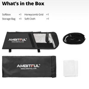 TEMU Ambitful LEDP60C 소프트 라이트 디퓨저 벌집 그리드 소프트박스 (10.6x8.2인치 27x21cm LED 비디오 조명용) - 전원 불필요, 휴대용 경량 디자인, 조절 가능한 마운팅 브래킷, 내구성 좋은 블랙 & 레드 액센트, 전문가용 사진 & 비디오 촬영