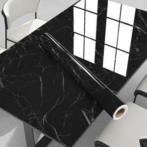 TEMU 1 롤, 화이트 마블 비닐 벽지, 자체 접착 방수 벽 스티커, 주방 욕실용 오일 방지 부드러운 벽지, PVC 재질, 크리스마스, 할로윈, 부활절, 한ук카, 추수감사절 장식에 적합