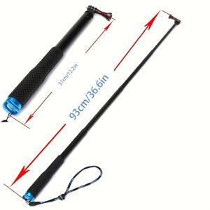 TEMU 1개 알루미늄 합금 셀카 스틱, 조절 가능한 방수 모노포드 확장, GoPro, AKASO, DJI, Osmo Action 및 기타 스포츠 카메라와 호환, 무충전