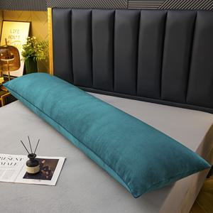 TEMU 1개 초대형 바디 필로우 - 등, 목, 임신, 옆으로 자는 사람을 위한 초대형 지지 필로우 - 저자극성 & 세탁기 사용 가능 - 터키옥/진한 파랑 - 침대, 소파, 독서용 - 부드러운 밀크 필링 - 성인, 임산부, 커플에게 이상적 - 공간 절약형 디자인 - 럭셔리 침구 액세서리 - 오래 지속되는 지지력과 편안함, 대형 바디 필로우|허리보호대