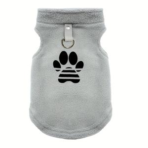 TEMU 벨벳 펫 조끼, 소형 및 중형 개와 고양이에게 적합 - 부드럽고 두꺼운 따뜻한 재킷과 D링 트랙션 로프 후크 포함 - 가을과 겨울에 완벽한 선택