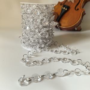 TEMU 33ft 아크릴 비즈 가든 - 투명한 오각형 비즈, DIY 조명, 센터피스, 조명 장식, 결혼식 장식, 브리드 샤워 장식에 적합합니다.