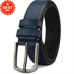 TEMU 남성용 벨트 - 스타일리시한 캐주얼 및 다용도 핀 버클 벨트, 합금 벨트 테일 클립 디자인, 편안하고 내구성 있음, 젊은 및 중년 남성에게 적합, 완벽한 선물 선택