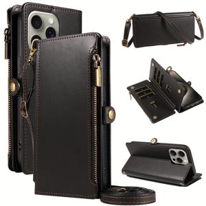 TEMU 삼성 시리즈용 다중 카드 슬롯 및 동전 주머니가 있는 인조 가죽 폰 케이스, 스탠드가 있는 스타일리시한 A54 플립 지갑 케이스.