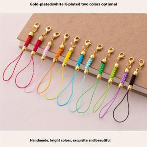 TEMU 12개 짜리 짠줄 펜던트 DIY 재료, 보석 액세서리, 장식용 끈, 폰 리니어드, 금색 게코 클래스 하이킹 줄, 짧은 옥수수 짠줄.