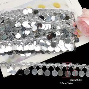 TEMU 1개, 10야드 벨리댄스 힙 스카프 태슬 라운드 구리 동전 포함, 패브릭 액세서리, 댄스 의상 장식, 골든/실버 컬러 선택