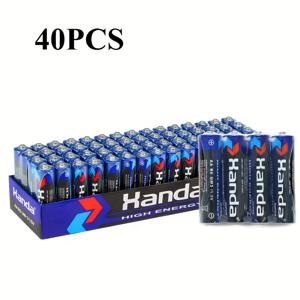 TEMU 40개 AA/AAA 배터리, 1.5V 탄소 배터리, 저전력 배터리, 안전하고 내구성 강함, 리모컨, 알람시계, 장난감 등에 적합, 가정용 필수품,소형 기기,신뢰할 수 있는 전원 공급,컴팩트 전원 공급원,지속적인 성능,고품질 셀,사무용품,가정용 사용자