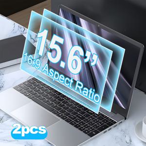 TEMU 2pcs 15.6인치 안티글러 노트북 스크린 보호대, 16:9 비율, 매트 PET 표면, 설치가 쉬움, 스크래치 방지 5H, 물 및 오일 방지, HP, Dell, ASUS 컴퓨터와 호환, 노트북 스크린 보호대