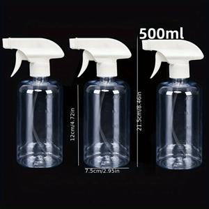 TEMU 3개 세트 투명 PET 물뿌리개 스프레이 병 스케일 포함, 식물용 다목적 트리거 스프레이 병, 청소 및 개인 관리용, 인체공학적 손잡이, 투명 디자인, 다양한 용량