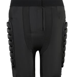 TEMU 흑색 압축 스키 엉덩이 보호 팬츠 - 허벅지 & 엉덩이 패딩 포함, 사계절용 충격 방어 기능 (스키, 스노보드, 하키, 배구, 농구 등) - 통기성 메쉬 패널, 슬림 핏, 세탁 가능, 멀티 스포츠 보호, 공기 흐름 향상 디자인, 안전한 착용감|남성반바지