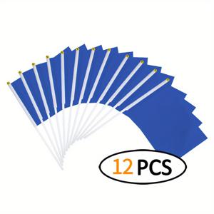 TEMU 12개입, 순수 솔리드 빈 핸드 헬드 플래그, 플라스틱 막대, 검정, 흰색, 빨강, 노랑, 주황, 파랑, 초록, 보라, 단면 인쇄, DIY, 파티, 활동, 비즈니스, 애국심, 장식, 바, 학교, 스포츠 이벤트, 축제 행사용, 파티 장식품,비즈니스 프로모션,단색 깃발,내구성 있는 플라스틱 막대,축하 배너,장식용 깃발,학교 클럽,비즈니스 마케터