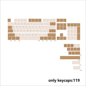 TEMU 119키 키캡, PBT 소재, 다이서림법, 61/64/75/87/98/104키 메카닉 키보드 레이아웃에 적합|키캡|키캡