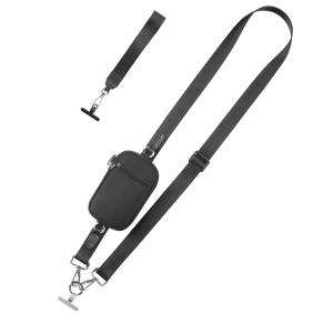 TEMU 2개 세트 휴대폰 크로스바디 백 및 손목 끈, 분리 가능하고 조절 가능한 핸즈프리 포터블 가방, 다용도 어깨끈, 카드 수납 등, 야외 스포츠 여행에 적합