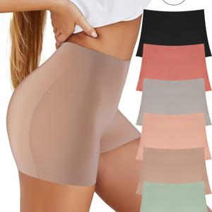 TEMU 여성용 심리스 고탄력 롱 드로즈 6매 세트