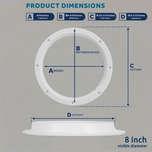 TEMU 해양용 ABS 보트 캐빈 도어 - 해양 요트용 흰색 원형 미끄럼 방지 검사 하치 및 탈착식 커버, 데어 콜
