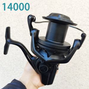 TEMU 장거리 캐스팅 휠 대형 스풀 낚시 라인 릴 8000/9000/10000/12000/14000 시리즈 금속 와이어 스풀 내구성 있는 구조 담수 및 해양 낚시에 적합 왼쪽/오른쪽 손 조절 가능한 디자인