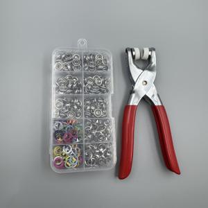 TEMU 400개 컬러풀한 다섯발 모터 버튼 플러스 1개 금속 가위 세트, 간단한 사용법, 손쉽게 고정, 안전하고 내구성이 뛰어남, 손수작업, 자수 및 수리, DIY 의류 버튼 설치 도구에 적합