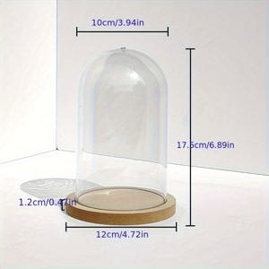 TEMU 1개 투명 플라스틱 먼지 커버, 아크릴 피규어 보관용 먼지방지 박스, 전원 불필요, 주얼리 제작 디스플레이 및 포장용품, 주얼리 보관 및 전시, 선물 컬렉션