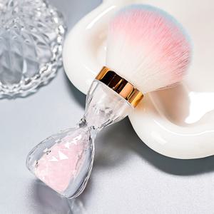 TEMU 허리 디자인의 전문가용 네일 아트 클리닝 브러쉬 - 듀얼 퍼포먼스 페디큐어/핸드 케어 브러쉬, 네일 살롱용 부드럽고 푹신한 파우더 브러쉬