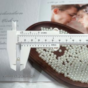 TEMU 모조 진주 원형 비즈 5mm, 6mm, 7mm, 8mm, 10mm, 12mm, 100g; 불규칙 비즈 5x7mm, 흰색 장식 비즈, 인조 비즈, 주얼리 제작에 적합