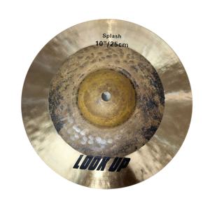 TEMU 핸드메이드 10인치 워터 심벌 B20 인산동 심벌, 브론즈 소재, 레트로 디자인, 도트 효과 사운드, 다양한 음악 스타일 (재즈에서 록까지) 강력한 사운드