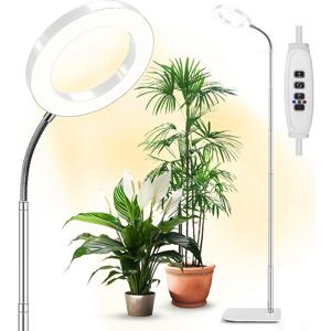 TEMU 65인치 LED 식물 성장등, 360° 회전 목, 10단계 밝기 조절, 3가지 색상 모드, 3/6/9시간 타이머, USB 전원, 흙 삽입 & 메탈 베이스, 대형 공간용 실내 식물 성장 램프, 식물 성장 조명, 모던 조명, LED 식물등, 식물키우기 태양광조명, 테라리움 조명, 풀스펙트럼 led 성장조명, 식물 조명, 식물등