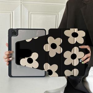 TEMU 아이패드용 스마트 케이스, 360° 회전 접이식 커버, 자동 회전 디자인, 아이패드 에어 6/5/4, 프로 2024 (M3/A16), 10 (10.9