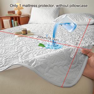 TEMU 1개 블루 헤비듀티 방수 매트리스 커버, 탄력 있는 코너 스트랩 포함, 싱글/더블 침대용 침대 시트 같은 꼭 맞는 핏 - 누수 및 얼룩 방지, 박스 스프링/폼/트윈/풀/퀸/킹 매트리스에 적합, 세탁기 사용 가능한 침대 커버