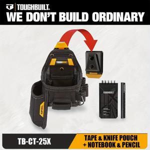 TEMU 투프빌트 TB-CT25K 클립텍 허브 벨트 클립 도구 파우치 (7포켓 포함) - 노트북, 연필 및 나이프 보관 기능, 내구성 강화 6단 구조, 건설업자·목수·야외 전문가용 자동차 클립 툴, 안전 잠금 디자인, 견고한 설계