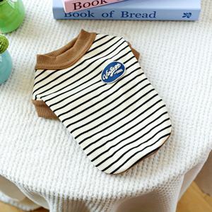 TEMU 소형견용 조끼 - 커피 통기성 민소매 애완동물 의상, 야외 산책 및 사진 촬영용 내구성 좋은 편안한 풀오버, 스타일리시하고 귀여운 소형견 옷, 고품질 원단