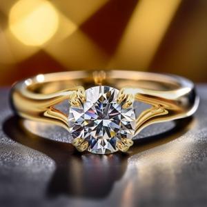 TEMU 여성용 14K 골드 도금 구리 약혼반지, 라운드 컷 실험실 합성 지르코니아, 포 프롱 웨딩 - 12월 탄생석 주얼리 선물, 발렌타인데이, 결혼식, 기념일 또는 일상의 럭셔리