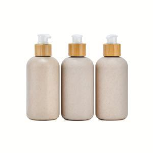 TEMU 3개 세트 샴푸 컨디셔너 바디워시 디스펜서 병, 샤워용 비누 디스펜서, 8.45oz 밀짚색 병 3개, 상하 푸시 펌프, 샤워실 욕실 주방용, 가정용, 선물 세트