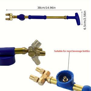 TEMU 1개 수동 푸시-풀 음료 병 내구성 있는 금속 손잡이 식물 물주기 스프레이 도구, 조절 가능한 노즐 포함 - 고품질 재사용 가능 정원 및 화분용 급수통