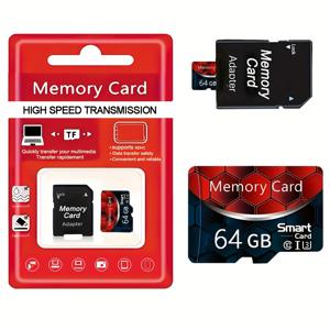 TEMU HASROOM 고속 TF 메모리 카드 - 8GB, 32GB, 64GB, 100GB, 128GB 옵션, U3 클래스 10, 스마트폰, 태블릿, 카메라, 감시 장치용 신뢰성 있는 성능, SD 어댑터 포함, HASROOM