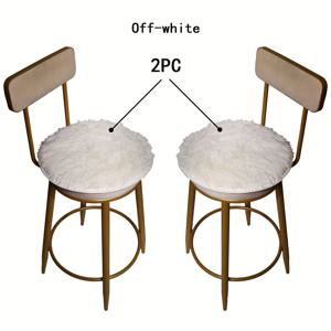 TEMU 2개 세트, 노르딕 스타일 초소프트 플러시 퍼 쿠션, 원형 의자 패드, 폴리에스터 소재, 두껍고 푹신한 따뜻한 좌석 커버, 식탁의자/화장대용, 학생 긴시간 앉기 매트, 털 빠짐 없음, 다양한 색상, 실용적이고 세련된 홈 데코 아이템|좌식테이블