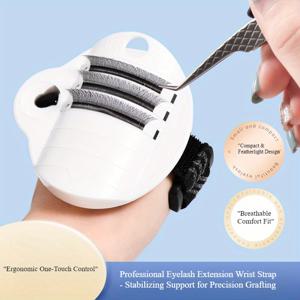 TEMU 조절 가능한 속눈썹 연장 홀더 핸드 스트랩, 전문가용 래쉬 트레이 디스플레이 스탠드 – 완벽한 웨딩 선물 또는 여름 여행 키트