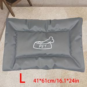 TEMU 1개 세탁 가능한 귀여운 패턴 개와 고양이 침대 패드 - 재사용 가능한 옥스포드 천 두꺼운 사계절 애완동물 수면 침대, 소형, 중형 및 대형 개와 고양이를 위한 통기성 폴리에스터 섬유, 바닥, 개 케이지, 소파, 침대, 애완동물 침구에 이상적 | 장난기 있는 디자인 | 내구성 있는 애완동물 침대, 애완동물 침구 액세서리